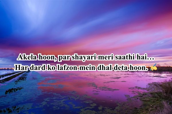 Alone 2 line shayari