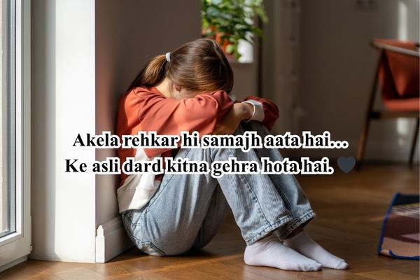 Alone 2 line shayari