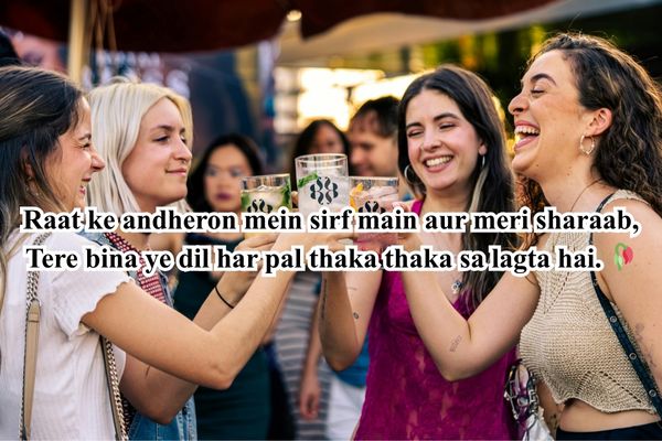 sharaabi jahan chaar yaar mil jayen shayari