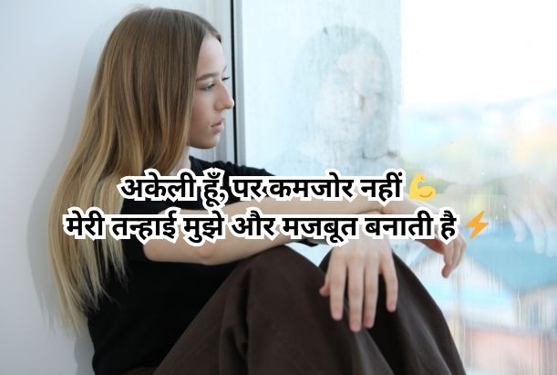 
alone shayari in english hindi for girl